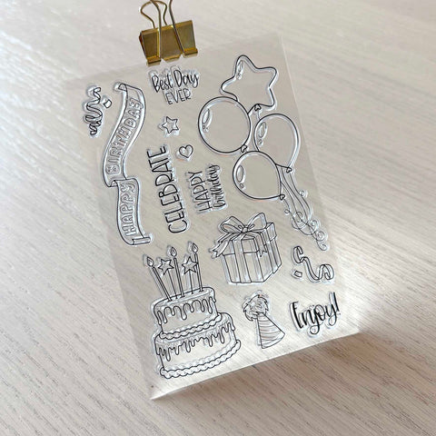 Clear stamps Celebrate