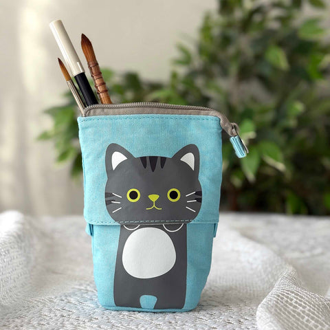 Pencil Case Cat - Blue