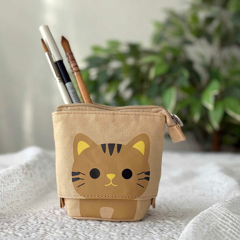 Pencil Case Cat - Brown