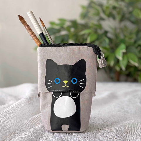 Pencil Case Cat - Beige