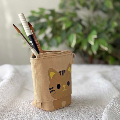 Pencil Case Cat - Brown