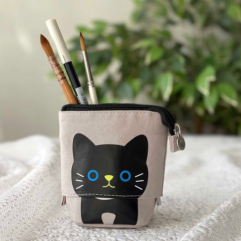 Pencil Case Cat - Beige