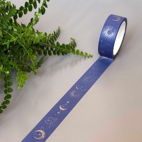 Washi tape Moon, gold foil