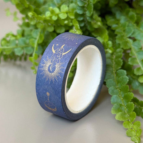 Washi tape Moon, gold foil