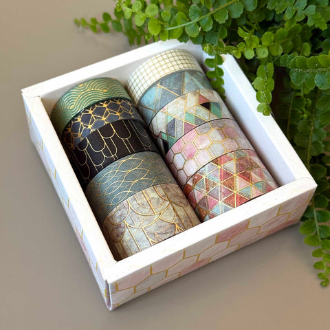 Washi tape Geometric, gold foil