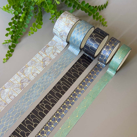 Washi tape Geometric, gold foil