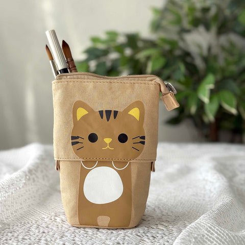 Pencil Case Cat - Brown