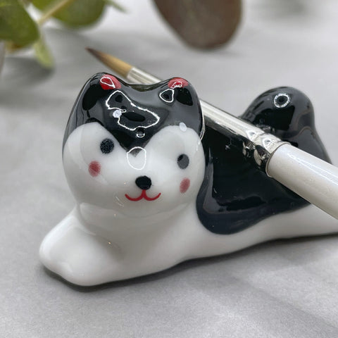 Dog brush rest