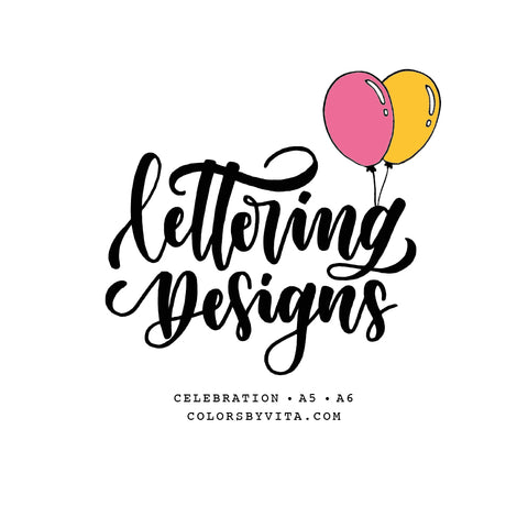 Celebration Printable Lettering Design
