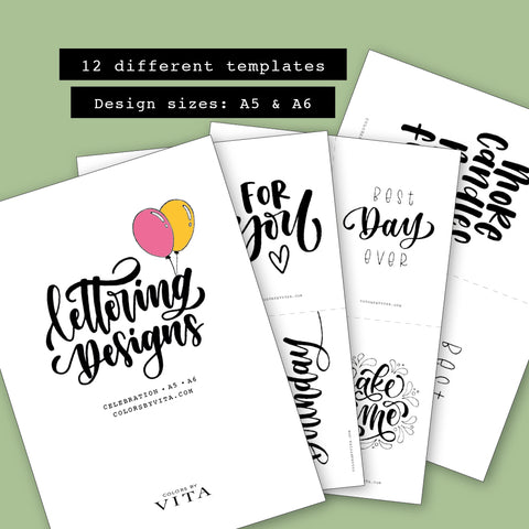 Celebration Printable Lettering Design