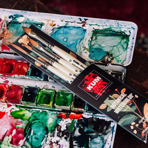 KUM Botanical Watercolor Brush Set